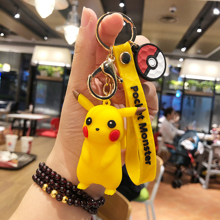 Wholesale cartoon silicone stereo car keychain pendant JDC-KC-LeZ006