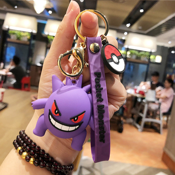 Wholesale cartoon silicone stereo car keychain pendant JDC-KC-LeZ006