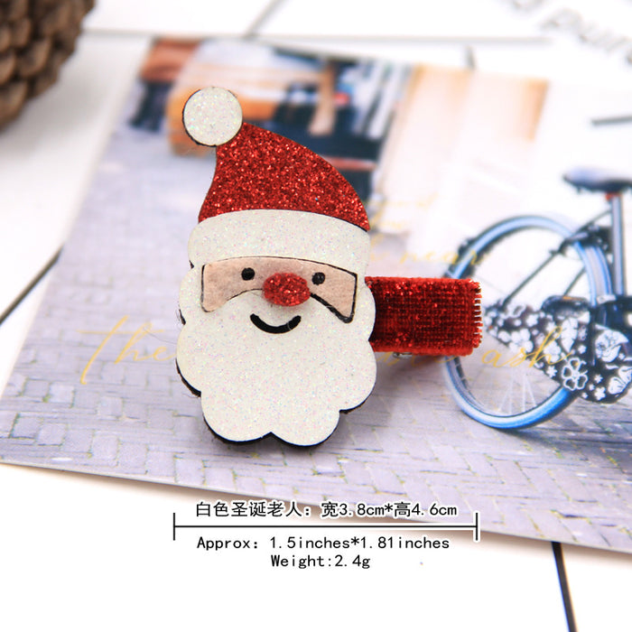 Wholesale Hair Clips Gold Powder Cloth Metal DIY Christmas MOQ≥2 JDC-HC-YiQ002