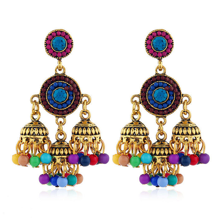 Wholesale Earrings Alloy Bohemian Bells Court MOQ≥2 JDC-ES-KaiQ041