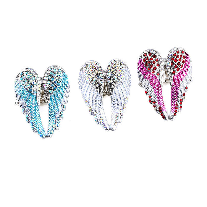 Jewelry WholesaleWholesale Angel Wings Alloy Rhinestone Ring JDC-RS-MM001 Rings 慕名 %variant_option1% %variant_option2% %variant_option3%  Factory Price JoyasDeChina Joyas De China