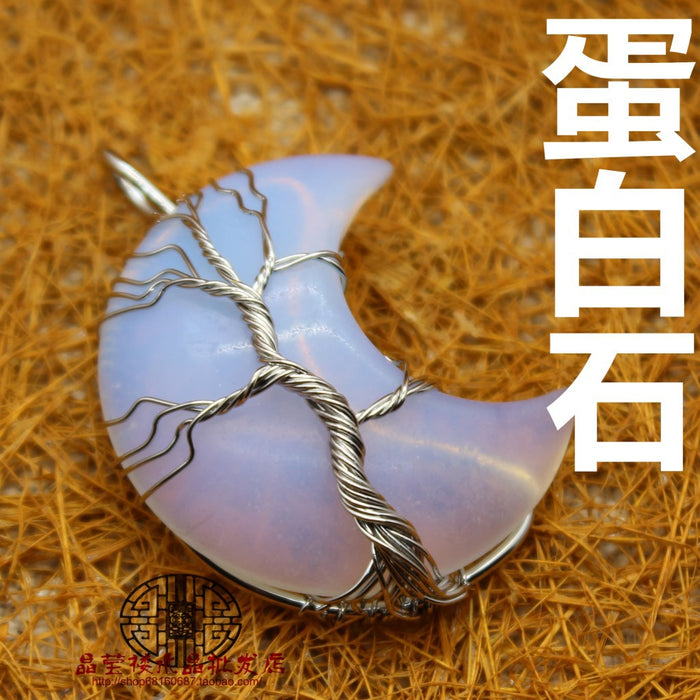 Jewelry WholesaleWholesale White Crystal Moon Aventurine Pendant Charms JDC-CS-Jinshe001 charms 金蛇 %variant_option1% %variant_option2% %variant_option3%  Factory Price JoyasDeChina Joyas De China