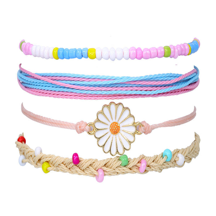 Jewelry WholesaleWholesale Boho Alloy Beaded Cotton Thread Braided Bracelet JDC-BT-Yiye005 Bracelet 益烨 %variant_option1% %variant_option2% %variant_option3%  Factory Price JoyasDeChina Joyas De China