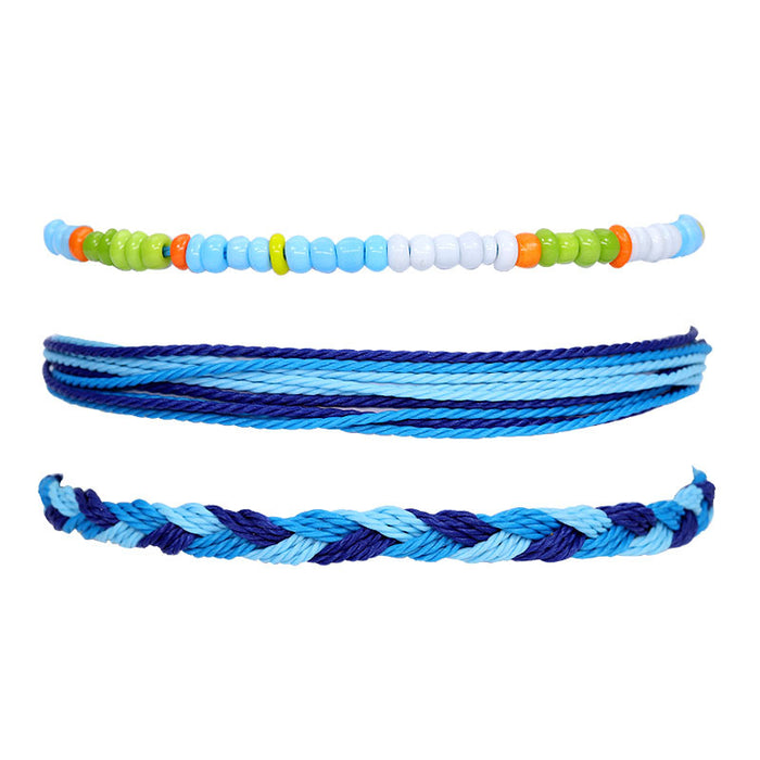 Jewelry WholesaleWholesale Boho Crystal Waterproof Wax Thread Shell Braided Bracelet JDC-BT-Yiye009 Bracelet 益烨 %variant_option1% %variant_option2% %variant_option3%  Factory Price JoyasDeChina Joyas De China