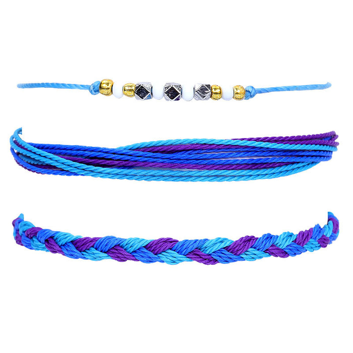 Jewelry WholesaleWholesale Boho Crystal Waterproof Wax Thread Shell Braided Bracelet JDC-BT-Yiye009 Bracelet 益烨 %variant_option1% %variant_option2% %variant_option3%  Factory Price JoyasDeChina Joyas De China