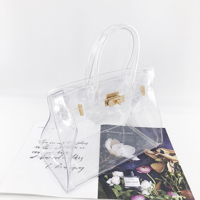 Wholesale PVC Jelly Transparent Bag Laser Handbill MOQ≥3 JDC-SD-Wanhong002