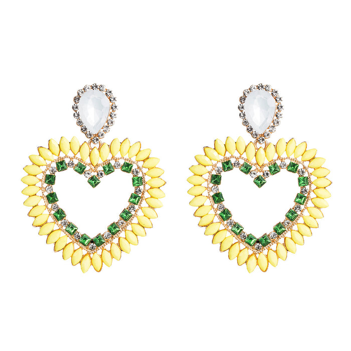 Jewelry WholesaleWholesale love diamond-encrusted yellow alloy earrings JDC-ES-HEM001 Earrings 和鸣 %variant_option1% %variant_option2% %variant_option3%  Factory Price JoyasDeChina Joyas De China