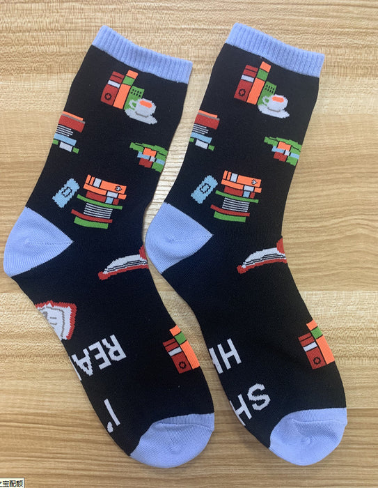 Wholesale Socks Cotton Christmas Printed Letter Socks JDC-SK-YunD001