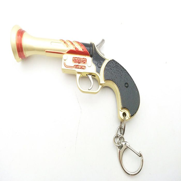 Wholesale pistol model can be equipped with leather case keychain pendant MOQ≥2 JDC-KC-MShan004