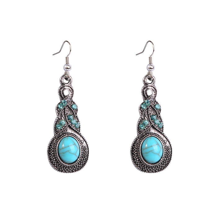 Jewelry WholesaleWholesale turquoise vintage alloy earrings JDC-ES-ManY003 Earrings 满溢 %variant_option1% %variant_option2% %variant_option3%  Factory Price JoyasDeChina Joyas De China