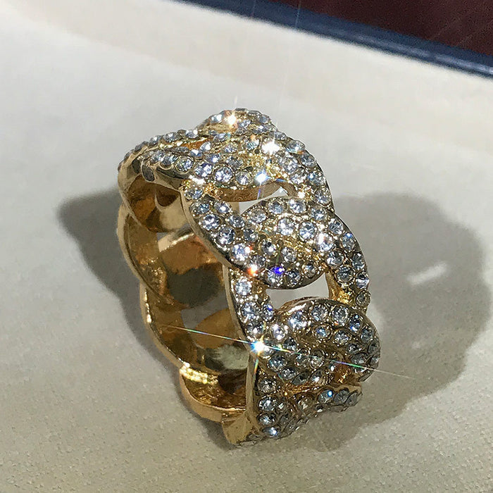 Jewelry WholesaleWholesale Alloy Rhinestone Hip Hop Ring MOQ≥2 JDC-RS-CaoS033 Rings 曹适 %variant_option1% %variant_option2% %variant_option3%  Factory Price JoyasDeChina Joyas De China