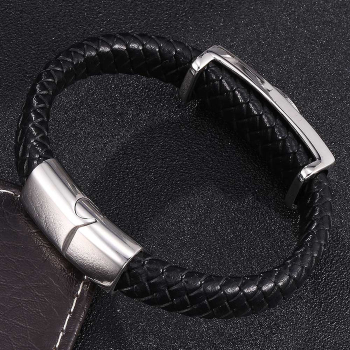 Jewelry WholesaleWholesale Stainless Steel Leather Wings Skull Bracelet JDC-BT-RShen023 Bracelet 日盛 %variant_option1% %variant_option2% %variant_option3%  Factory Price JoyasDeChina Joyas De China