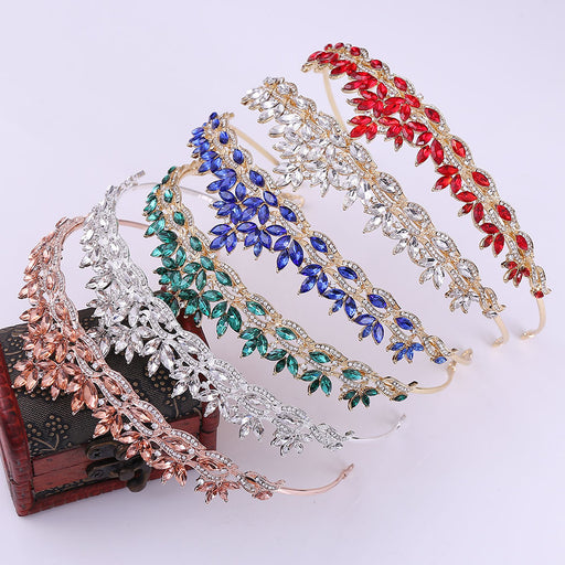 Jewelry WholesaleWholesale Alloy Rhinestone Crystal Bridal Crown Headband JDC-HD-ZuanG003 Headband 钻岗 %variant_option1% %variant_option2% %variant_option3%  Factory Price JoyasDeChina Joyas De China