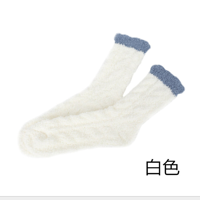 Wholesale Fuzzy Socks Coral Fleece Autumn Winter Thick Sleeping Socks JDC-SK-XiaoZ001