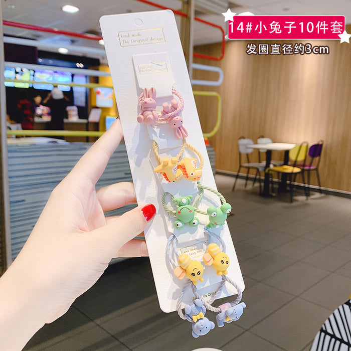 Jewelry WholesaleWholesale children flower dinosaur resin hair cord JDC-HS-XiY002 Hair Scrunchies 昕越 %variant_option1% %variant_option2% %variant_option3%  Factory Price JoyasDeChina Joyas De China