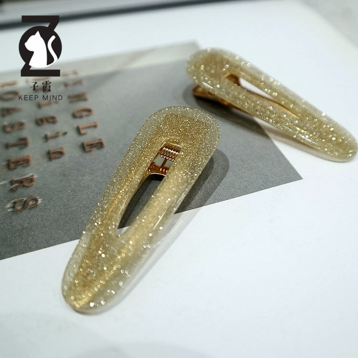 Wholesale Hair Clips Acetate Sheet Fine Flash Clip MOQ≥3 JDC-HC-WZH002