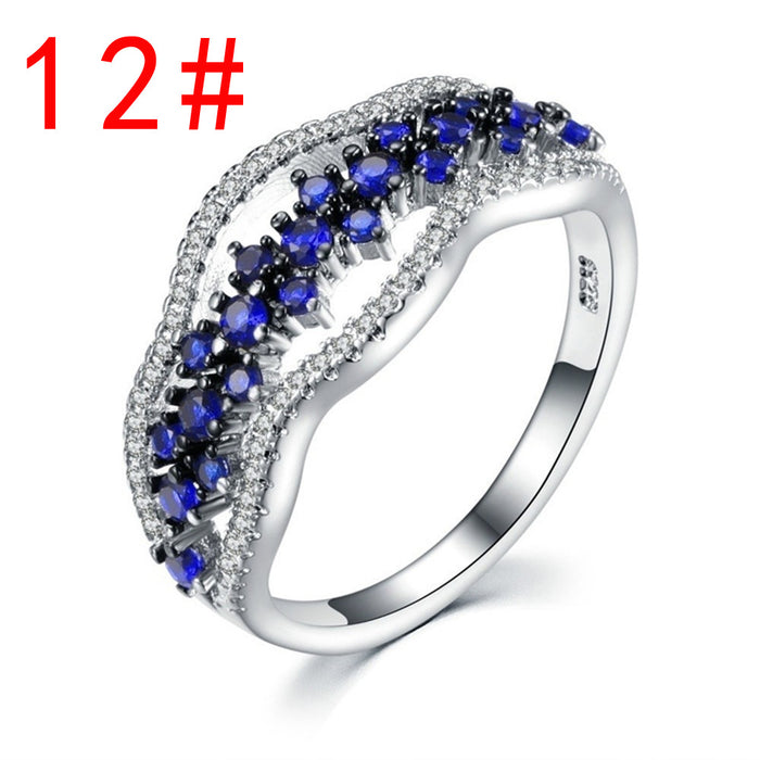 Jewelry WholesaleWholesale Sapphire Zircon Alloy Rings JDC-RS-MiMeng051 Rings 米萌 %variant_option1% %variant_option2% %variant_option3%  Factory Price JoyasDeChina Joyas De China