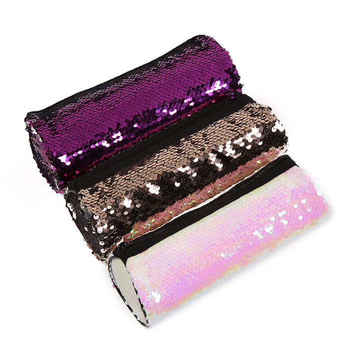 Wholesale Pen Bag Sequins Round Laser Storage Zipper MOQ≥2 JDC-PC-FaMi003