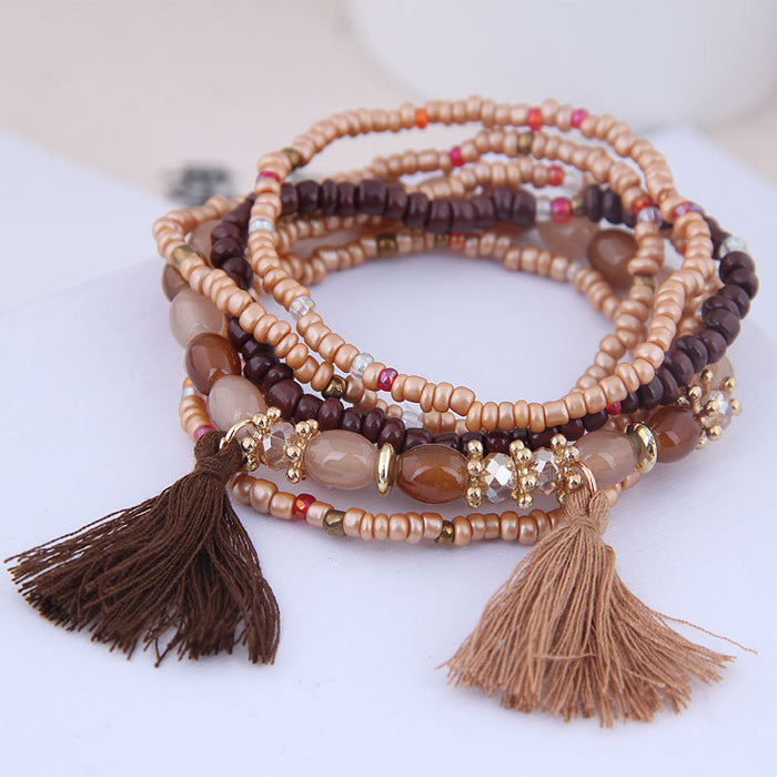 Pulsera multicapa de mezcla étnica boho boho boho JDC-BT-WY139