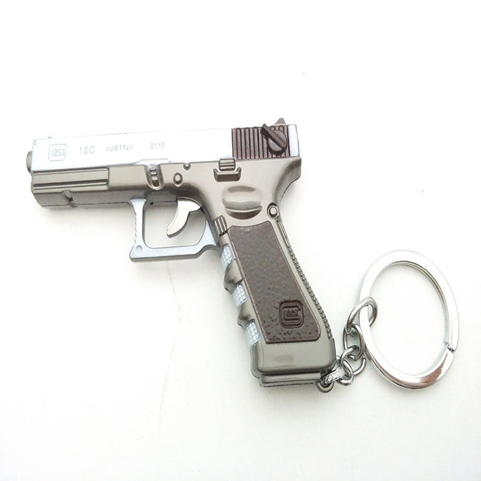 Wholesale pistol model can be equipped with leather case keychain pendant MOQ≥2 JDC-KC-MShan004