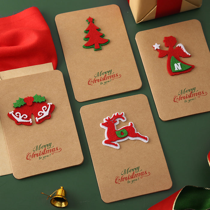 Wholesale Greeting Cards Kraft Paper Christmas Greeting Cards Handmade Stereoscopic MOQ≥2 JDC-GC-wuyi001