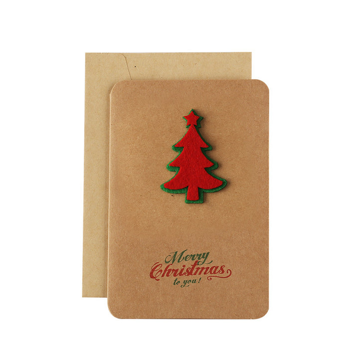 Wholesale Greeting Cards Kraft Paper Christmas Greeting Cards Handmade Stereoscopic MOQ≥2 JDC-GC-wuyi001