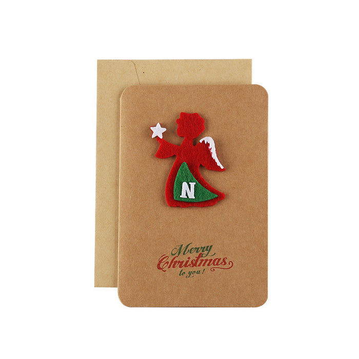 Wholesale Greeting Cards Kraft Paper Christmas Greeting Cards Handmade Stereoscopic MOQ≥2 JDC-GC-wuyi001