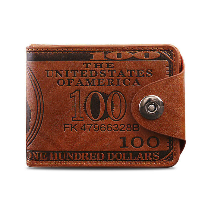 Jewelry WholesaleWholesale dollar pattern vintage compression short magnetic buckle wallet JDC-WT-Shadp003 Wallet 莎达 %variant_option1% %variant_option2% %variant_option3%  Factory Price JoyasDeChina Joyas De China