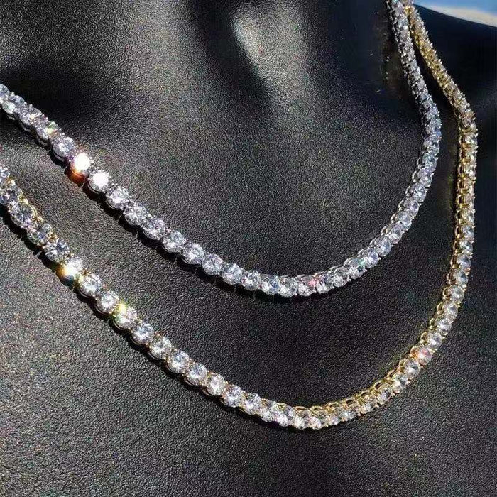 Jewelry WholesaleWholesale Hip Hop Full Rhinestone Single Row Necklace JDC-NE-YuJ007 necklaces 云锦 %variant_option1% %variant_option2% %variant_option3%  Factory Price JoyasDeChina Joyas De China