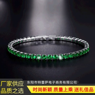 Jewelry WholesaleWholesale Simple Row Diamond Zircon Diamond Crystal Bracelet JDC-BT-TLS002 Bracelet 特蕾萨 %variant_option1% %variant_option2% %variant_option3%  Factory Price JoyasDeChina Joyas De China