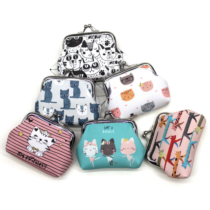 Jewelry WholesaleWholesale kitten printed coin purse cartoon student wallet JDC-WT-QWang005 Wallet 祺旺 %variant_option1% %variant_option2% %variant_option3%  Factory Price JoyasDeChina Joyas De China