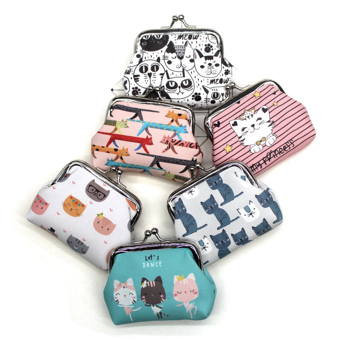 Wholesale kitten printed coin purse cartoon student wallet JDC-WT-QWang005