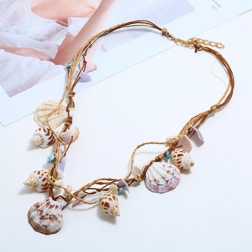 Jewelry WholesaleWholesale Hawaiian Style Personality Casual Necklace Handmade Shell Necklace JDC-NE-Duoh002 Necklaces 朵涵 %variant_option1% %variant_option2% %variant_option3%  Factory Price JoyasDeChina Joyas De China