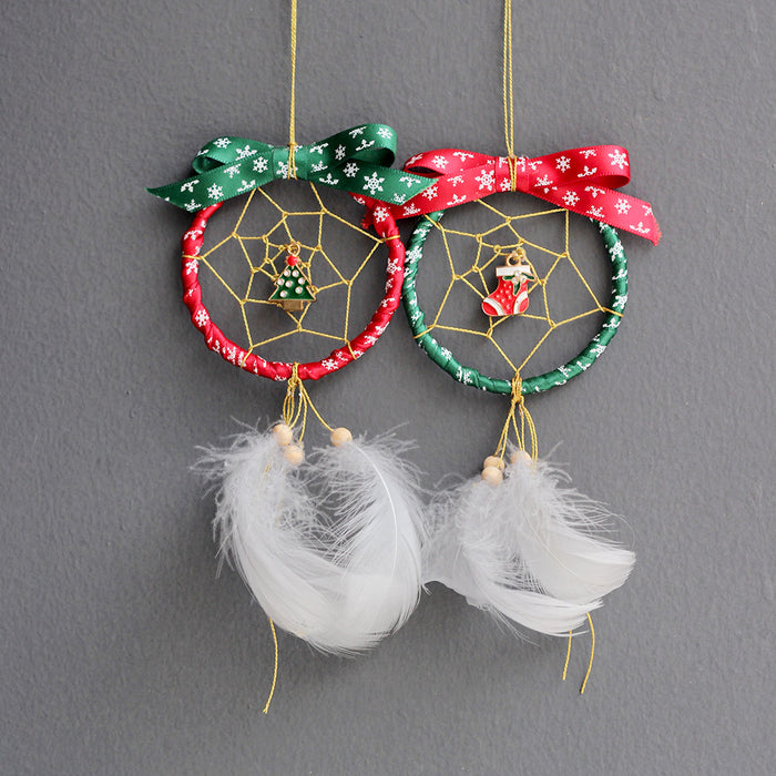 Wholesale DIY Non Woven Christmas Dream Catcher DIY Material Package MOQ≥5 JDC-DIY-YSZ001