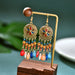 Jewelry WholesaleWholesale Bohemian Acrylic Rice Beads Alloy Earrings JDC-ES-Daiq029 Earrings 黛茜 %variant_option1% %variant_option2% %variant_option3%  Factory Price JoyasDeChina Joyas De China