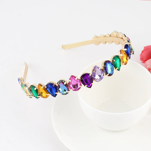 Jewelry WholesaleWholesale Color Acrylic Rhinestone Alloy Headband MOQ≥2 JDC-HD-YCh006 Headband 一诚 %variant_option1% %variant_option2% %variant_option3%  Factory Price JoyasDeChina Joyas De China