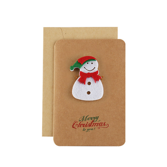 Wholesale Greeting Cards Kraft Paper Christmas Greeting Cards Handmade Stereoscopic MOQ≥2 JDC-GC-wuyi001