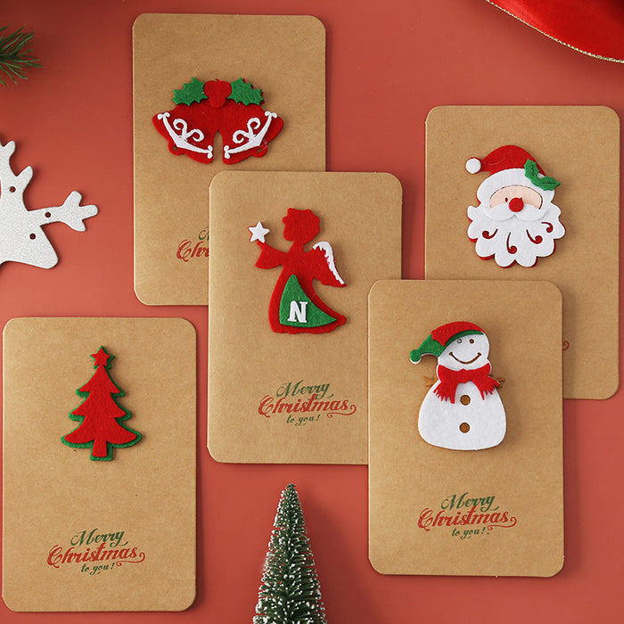 Wholesale Greeting Cards Kraft Paper Christmas Greeting Cards Handmade Stereoscopic MOQ≥2 JDC-GC-wuyi001