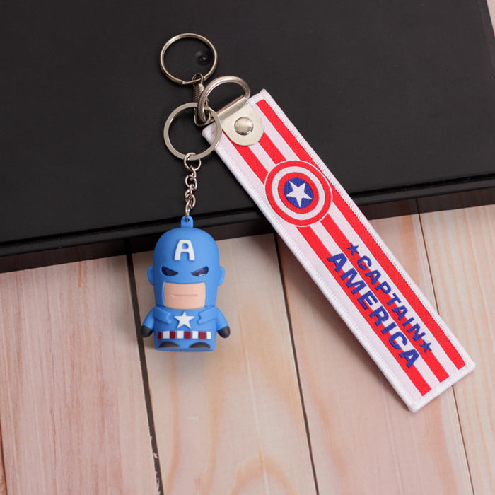 Wholesale keychain pvc soft plastic cartoon cute bag pendant MOQ≥3 JDC-KC-HMB014