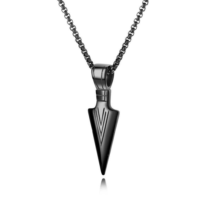 Wholesale Arrow Necklace Stainless Steel Pendant Short Keel Chain JDC-NE-PanX003