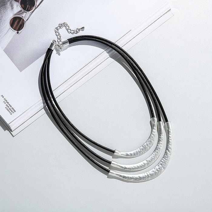 Wholesale Retro Necklace Simple Multi-layer High-quality Exquisite Clavicle Chain MOQ≥2 JDC-NE-Anyi002