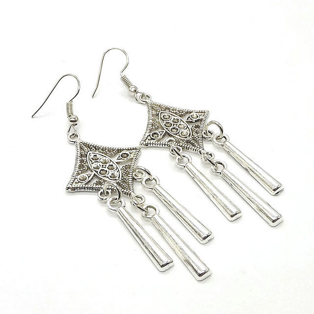 Wholesale Xingma Jewelry Boho Tibetan Silver Women's Earrings JDC-ES-Ylh002