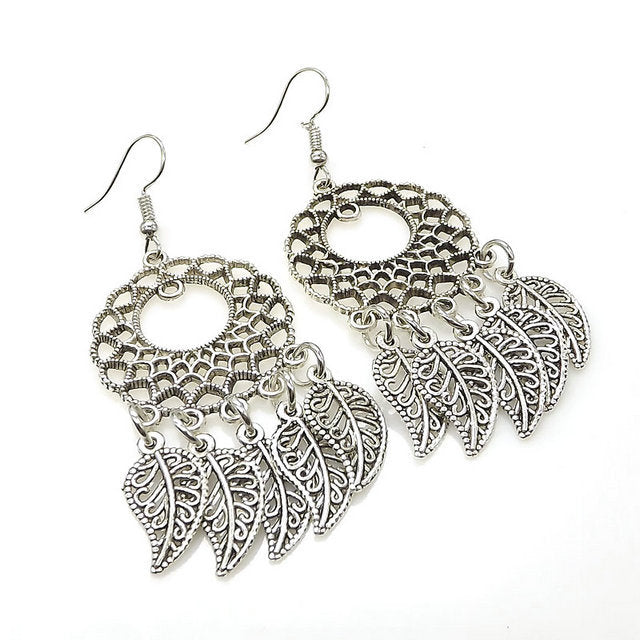 Wholesale Xingma Jewelry Boho Tibetan Silver Women's Earrings JDC-ES-Ylh002