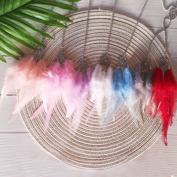 Wholesale Double Feather Dreamcatcher Car Pendant JDC-DC-ZZe002