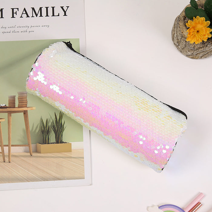 Wholesale Pen Bag Sequins Round Laser Storage Zipper MOQ≥2 JDC-PC-FaMi003