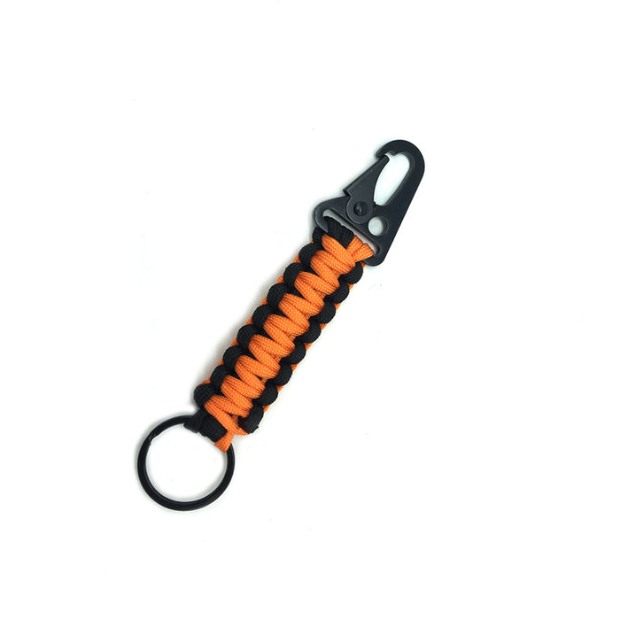 Wholesale Keychains Metal Carabiner Survival Keychain Outdoor Handwoven Eagle Mouth Buckle MOQ≥2 JDC-KC-WRan001