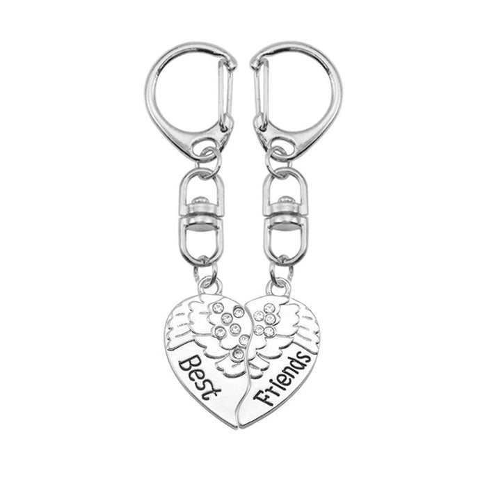 Jewelry WholesaleWholesale love stitching best friend alloy rhinestone keychain JDC-KC-TianG017 Keychains 天高 %variant_option1% %variant_option2% %variant_option3%  Factory Price JoyasDeChina Joyas De China