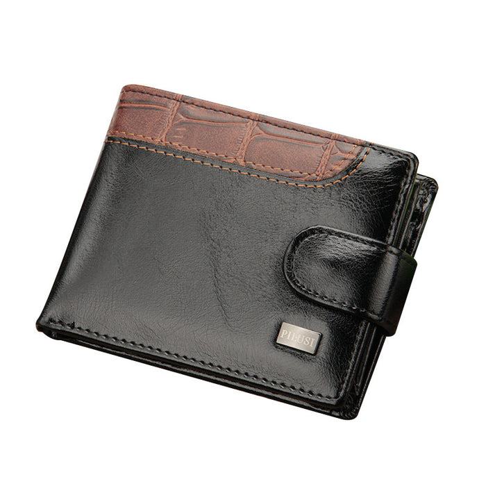 Wholesale Men's Wallet Short Leather Buckle JDC-WT-Zhengxin009