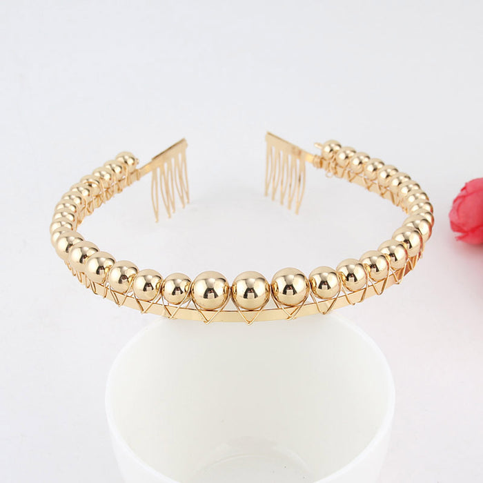 Jewelry WholesaleWholesale Color Acrylic Rhinestone Alloy Headband MOQ≥2 JDC-HD-YCh006 Headband 一诚 %variant_option1% %variant_option2% %variant_option3%  Factory Price JoyasDeChina Joyas De China