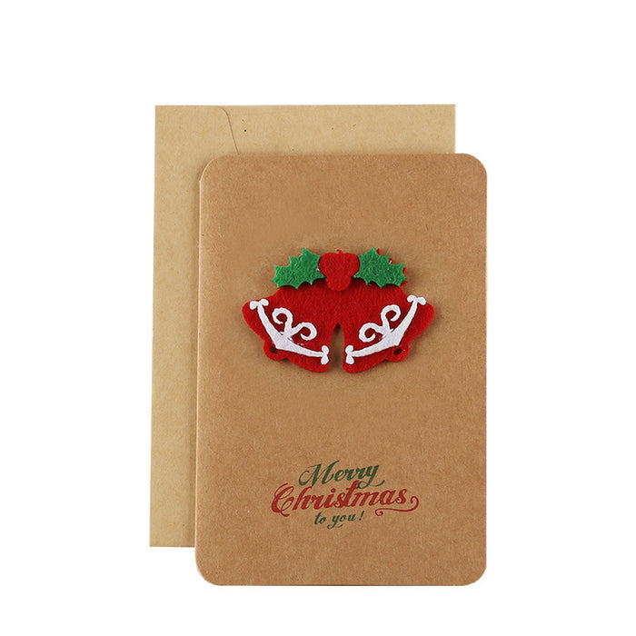 Wholesale Greeting Cards Kraft Paper Christmas Greeting Cards Handmade Stereoscopic MOQ≥2 JDC-GC-wuyi001